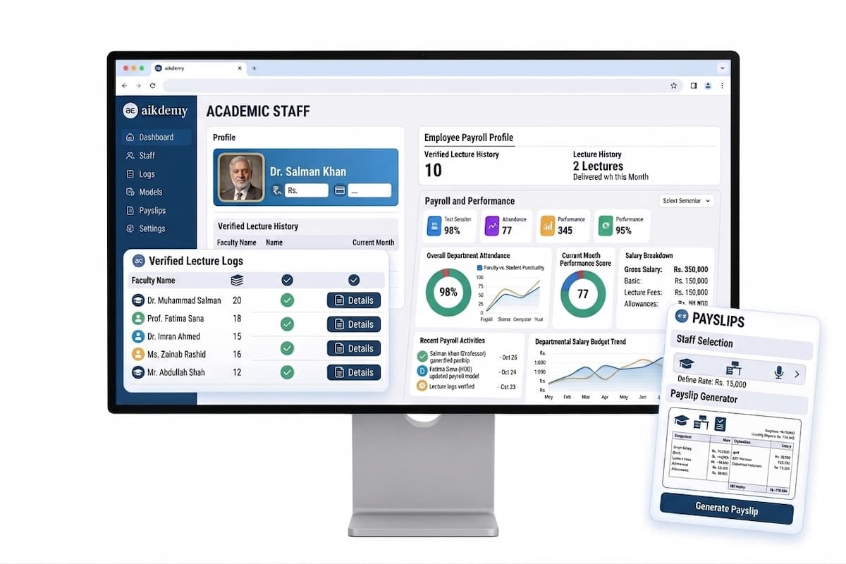 Automated lecture-based faculty payroll dashboard.